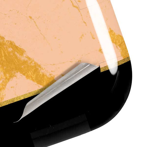 Pink Gold and Black Marble Galaxy Buds Pro Skin