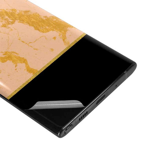 Pink Gold and Black Marble Galaxy Note 10 Plus Skin