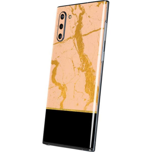 Pink Gold and Black Marble Galaxy Note 10 Skin
