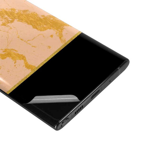 Pink Gold and Black Marble Galaxy Note 10 Skin