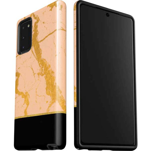 Pink Gold and Black Marble Galaxy Note20 5G Pro Case