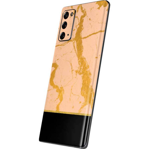 Pink Gold and Black Marble Galaxy Note20 5G Skin