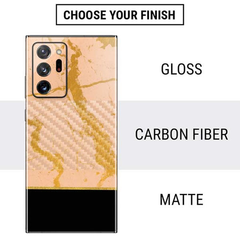 Pink Gold and Black Marble Galaxy Note20 Ultra 5G Skin