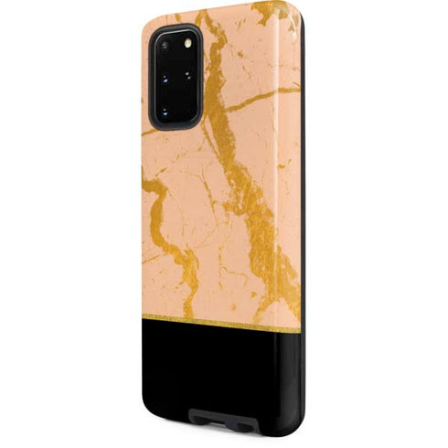 Pink Gold and Black Marble Galaxy S20 Plus Pro Case