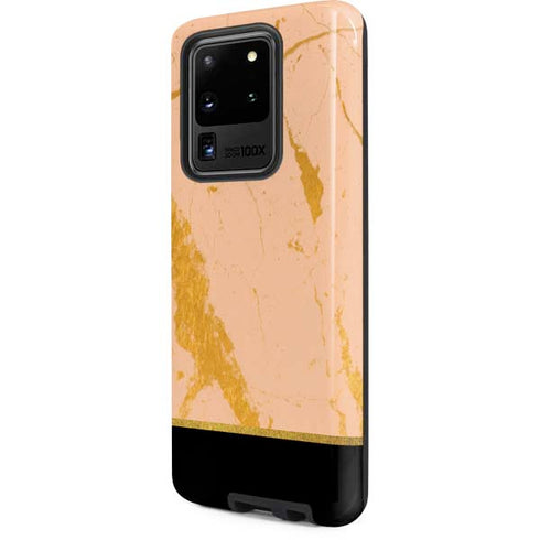 Pink Gold and Black Marble Galaxy S20 Ultra 5G Pro Case