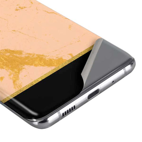 Pink Gold and Black Marble Galaxy S20 Ultra 5G Skin