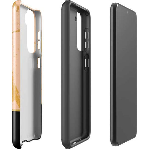 Pink Gold and Black Marble Galaxy S21 5G Pro Case
