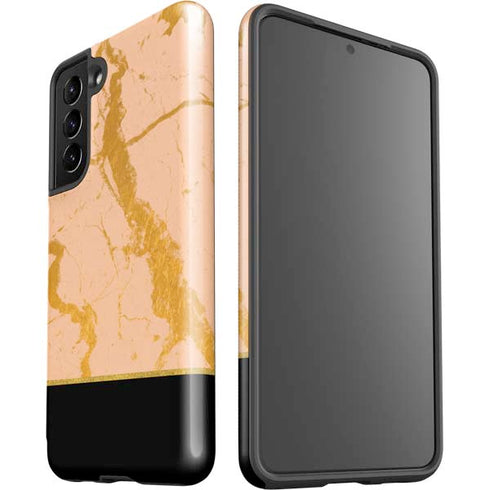 Pink Gold and Black Marble Galaxy S21 5G Pro Case
