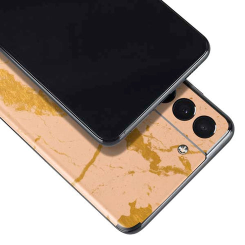 Pink Gold and Black Marble Galaxy S21 Plus 5G Skin