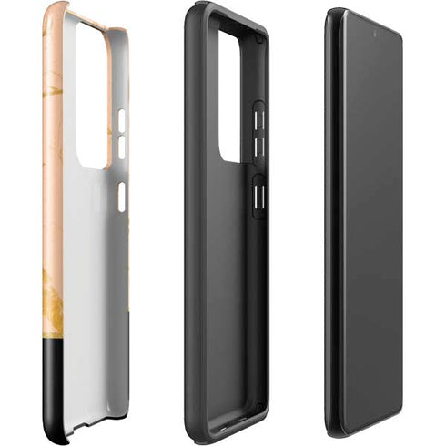 Pink Gold and Black Marble Galaxy S21 Ultra 5G Pro Case