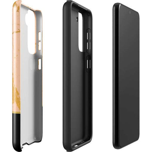 Pink Gold and Black Marble Galaxy S22 Plus Pro Case