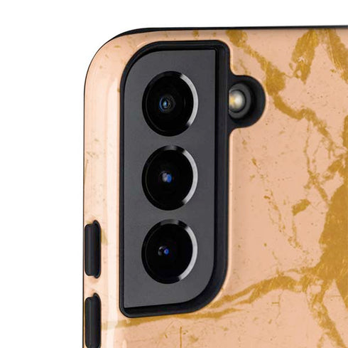 Pink Gold and Black Marble Galaxy S22 Pro Case