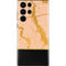 Pink Gold and Black Marble Galaxy S22 Ultra Skin