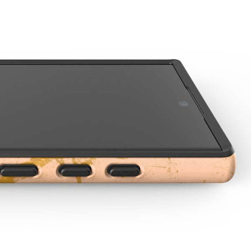 Pink Gold and Black Marble Galaxy S24 Ultra Impact Case