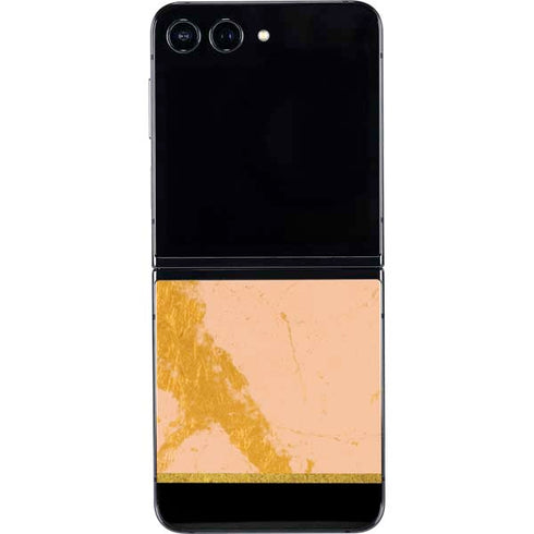 Pink Gold and Black Marble Galaxy Z Flip5 5G Skin