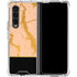 Pink Gold and Black Marble Galaxy Z Fold4 5G Clear Case