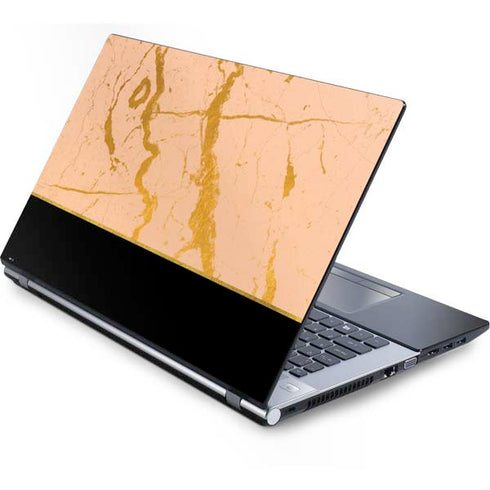 Pink Gold and Black Marble Generic Laptop Skin