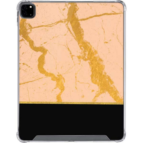 Pink Gold and Black Marble iPad Pro 12.9in (2020) Clear Case