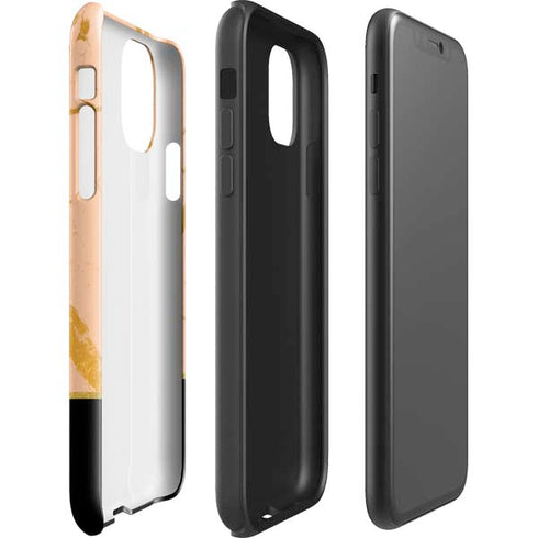 Pink Gold and Black Marble iPhone 11 Impact Case