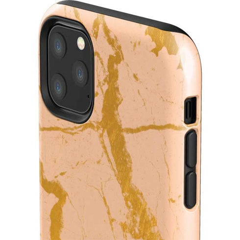 Pink Gold and Black Marble iPhone 11 Pro Max Impact Case