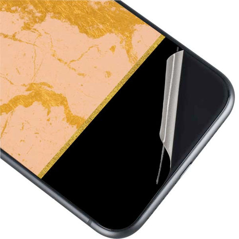 Pink Gold and Black Marble iPhone 11 Skin