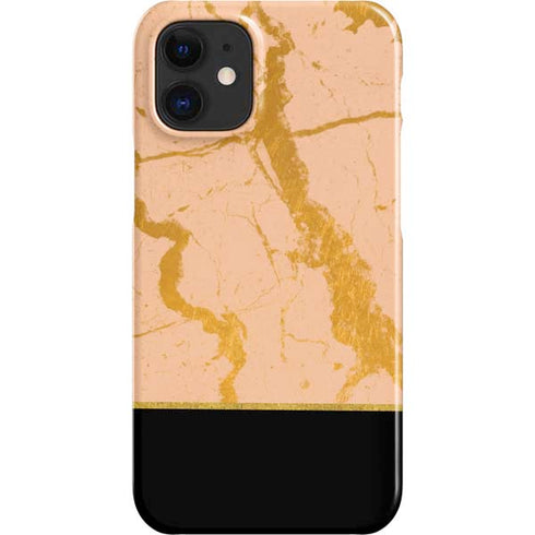 Pink Gold and Black Marble iPhone 12 Mini Lite Case
