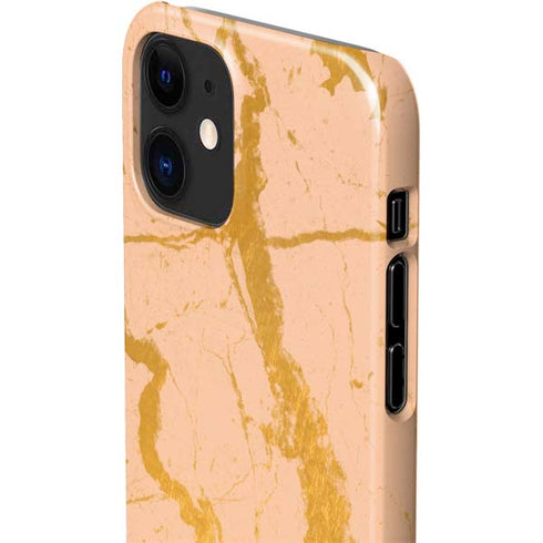 Pink Gold and Black Marble iPhone 12 Mini Lite Case