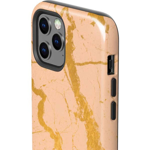 Pink Gold and Black Marble iPhone 12 Pro Max Impact Case
