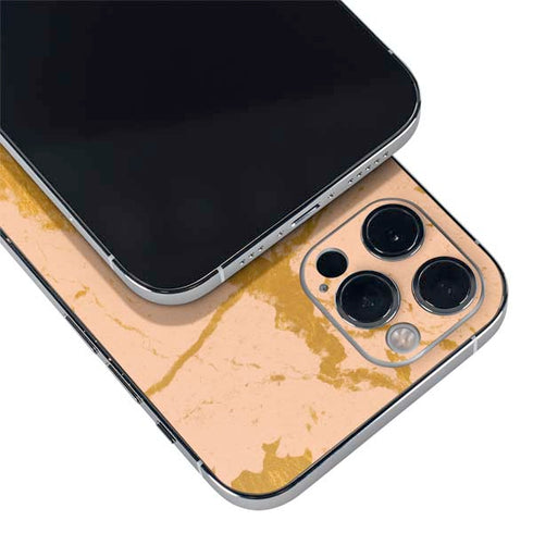 Pink Gold and Black Marble iPhone 12 Pro Skin