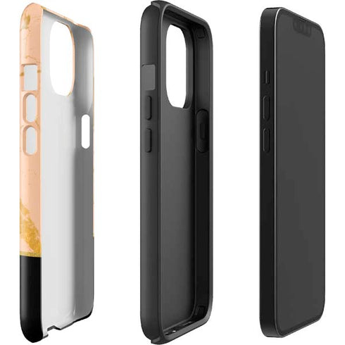 Pink Gold and Black Marble iPhone 13 Impact Case