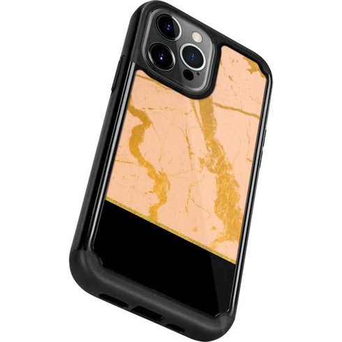 Pink Gold and Black Marble iPhone 13 Pro Cargo Case