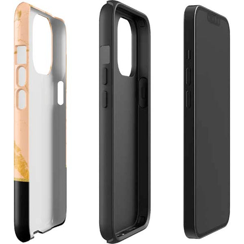 Pink Gold and Black Marble iPhone 13 Pro Max Impact Case