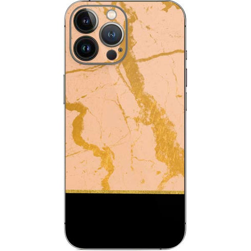 Pink Gold and Black Marble iPhone 13 Pro Max Skin