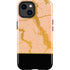 Pink Gold and Black Marble iPhone 14 Plus Impact Case