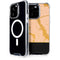 Pink Gold and Black Marble iPhone 14 Pro MagSafe Case