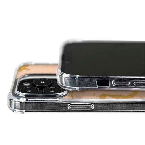 Pink Gold and Black Marble iPhone 15 Pro MagSafe Case