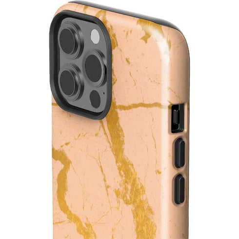 Pink Gold and Black Marble iPhone 15 Pro Max Impact Case