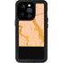 Pink Gold and Black Marble iPhone 14 Pro Waterproof Case