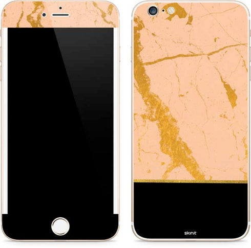 Pink Gold and Black Marble iPhone 6/6s Plus Skin