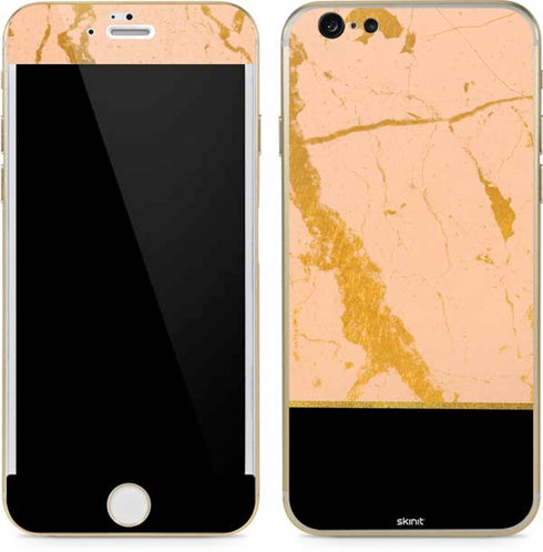 Pink Gold and Black Marble iPhone 6/6s Skin