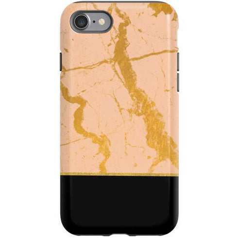Pink Gold and Black Marble iPhone SE (2nd & 3rd Gen) Pro Case
