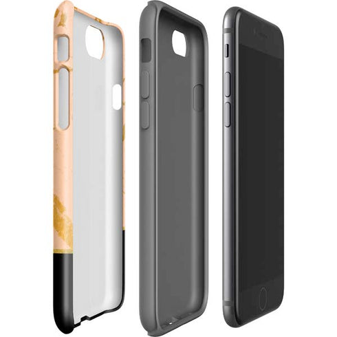 Pink Gold and Black Marble iPhone SE (2nd & 3rd Gen) Pro Case