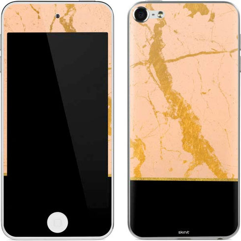 Pink Gold and Black Marble Apple iPod Skin