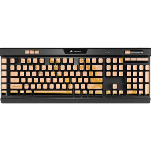 Pink Gold and Black Marble K95 RGB PLATINUM Mechanical Gaming Keyboard Skin