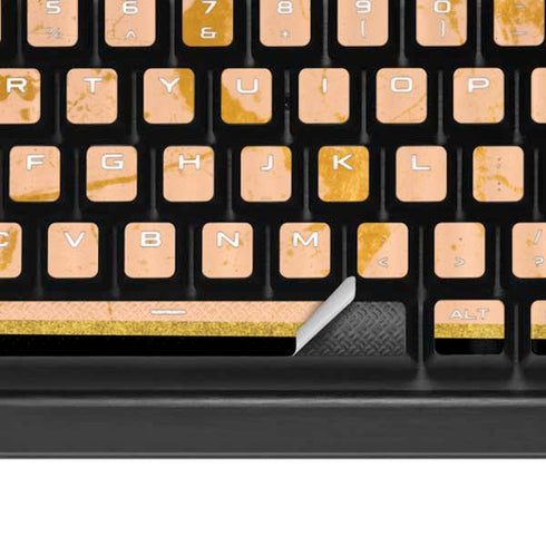 Pink Gold and Black Marble K95 RGB PLATINUM Mechanical Gaming Keyboard Skin