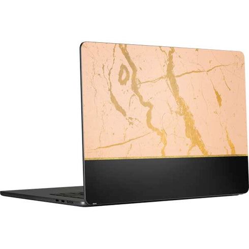 Pink Gold and Black Marble MacBook Air 15 in (2023) Skin