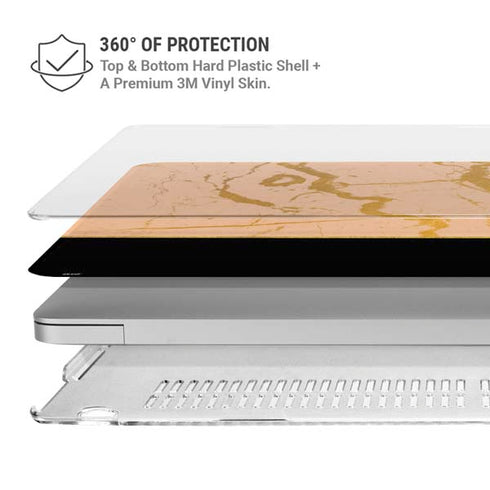 Pink Gold and Black Marble MacBook Pro 16in (2019-20) Case plus Skin