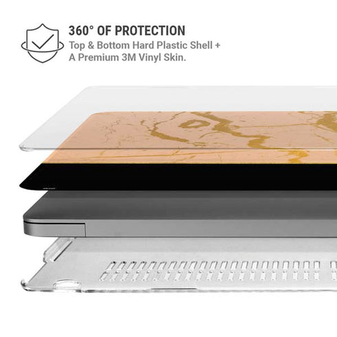 Pink Gold and Black Marble MacBook Pro 16in (2021-25) Case plus Skin