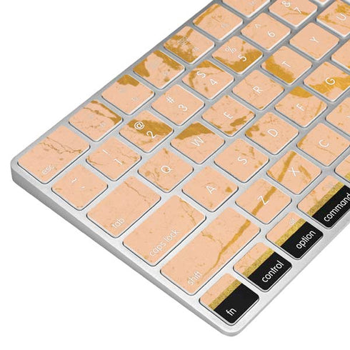 Pink Gold and Black Marble Magic Keyboard Skin