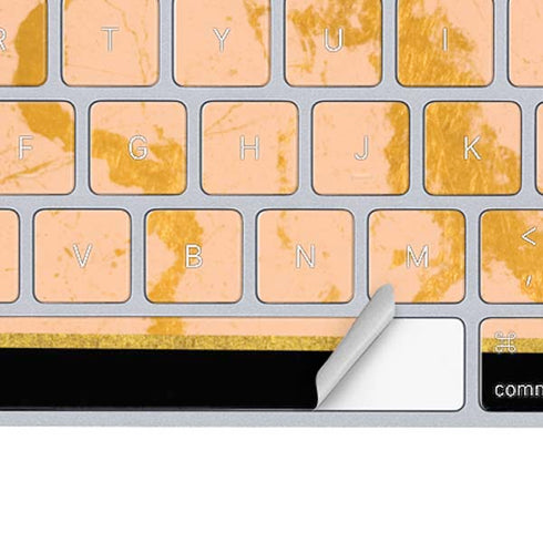Pink Gold and Black Marble Magic Keyboard Skin